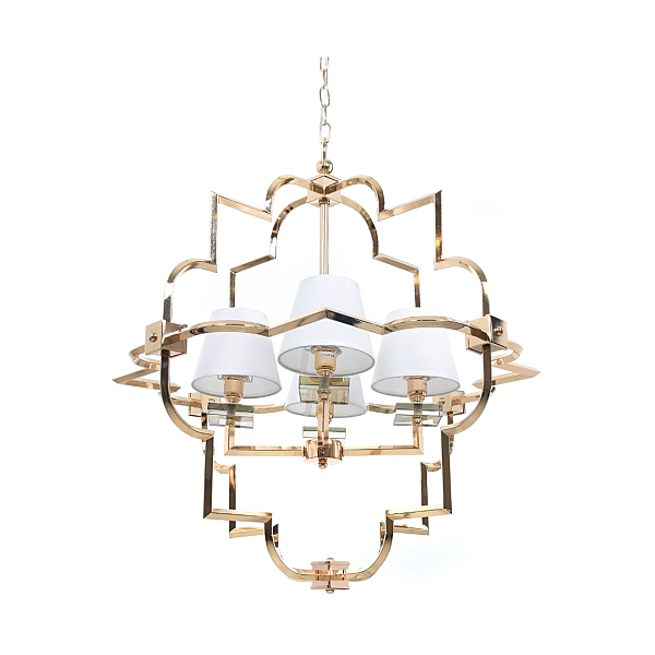 Подвесная люстра Lumina Deco Baltimore LDP 8020-4 GD+WT