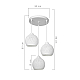 Подвесная люстра Toplight Lizbeth TL1612R-03WH