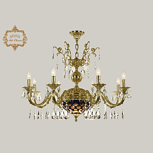 Подвесная люстра Art Classic 31.29.8.CK250SP.250GL.G.Sp.Amber.Blue.1E