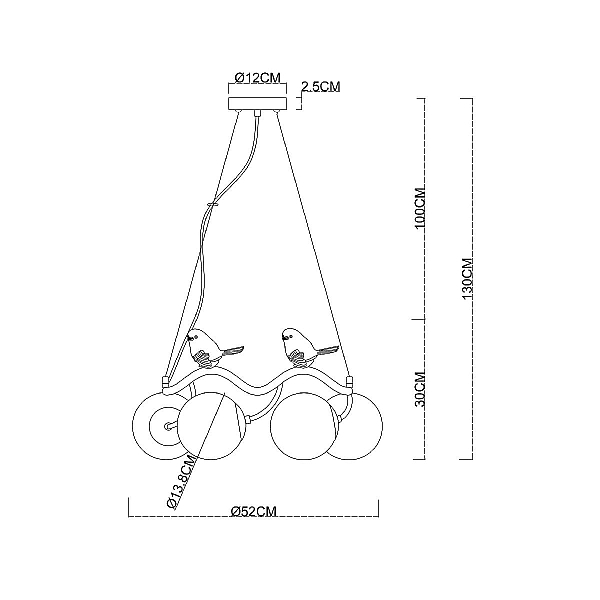 Подвесная люстра Arte Lamp Camomilla A9712LM-6SG