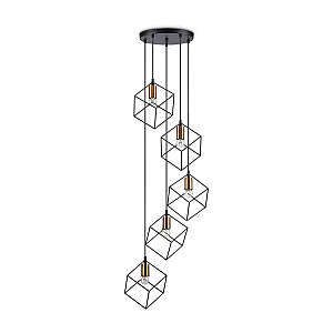 Подвесная люстра Ideal lux ICE SP5 NERO 237664