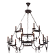 Подвесная люстра Crystal Lux Suerte Brown SP12+6
