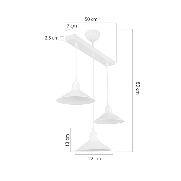 Подвесная люстра Toplight Delilah TL1606H-03WH