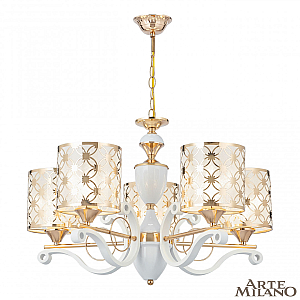 Подвесная люстра Arte Milano Florentia-3097 303097/5 Wh/Gd