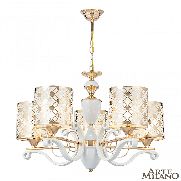 Подвесная люстра Arte Milano Florentia-3097 303097/5 Wh/Gd
