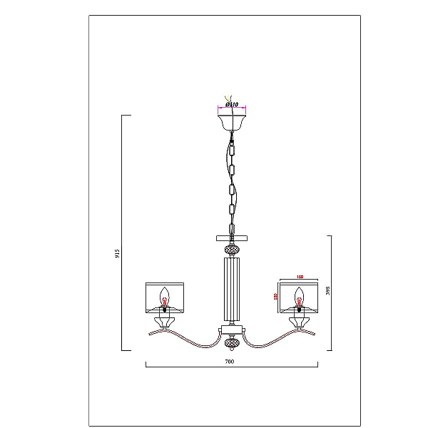Подвесная люстра Arte Lamp ALHENA A4091LM-5CC
