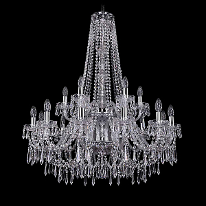 Подвесная люстра Bohemia Ivele Crystal 1403/12+6/300/h-100/2d Ni