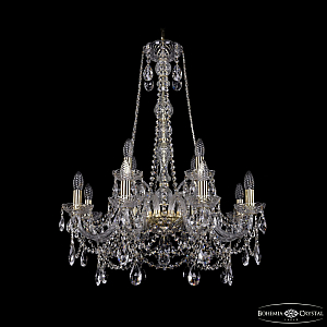 Подвесная люстра Bohemia Ivele Crystal 1411/8+4/240/h-83 G