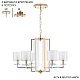 Подвесная люстра Crystal Lux Nicolas SP-PL6 Gold/White
