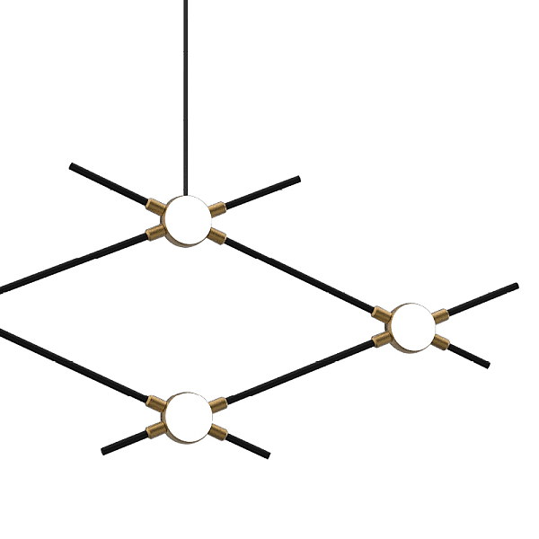 Подвесная люстра DeLight Collection Molecular MD18001067-4A black/gold