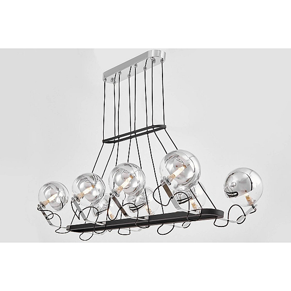 Подвесная люстра Lumina Deco LDP 9110-8-PR BK+CHR