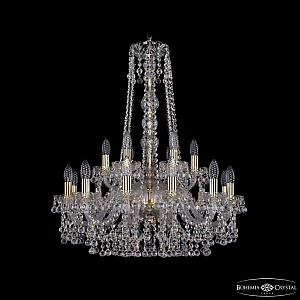 Подвесная люстра Bohemia Ivele Crystal 1409/12+6/240/h-77 G