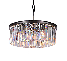 Подвесная люстра Delight Collection 1920s Odeon KR0387P-6B/P black/clear