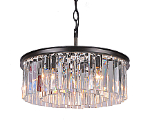 Подвесная люстра Delight Collection 1920s Odeon KR0387P-6B/P black/clear