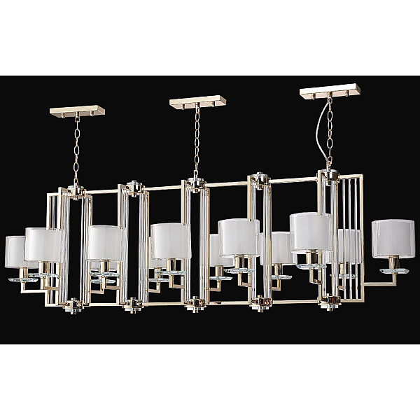 Подвесная люстра Crystal Lux Nicolas SP12 L1600 Gold/White