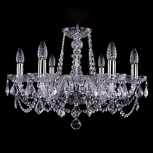 Подвесная люстра Bohemia Ivele Crystal 1402/6/195 Ni Leafs