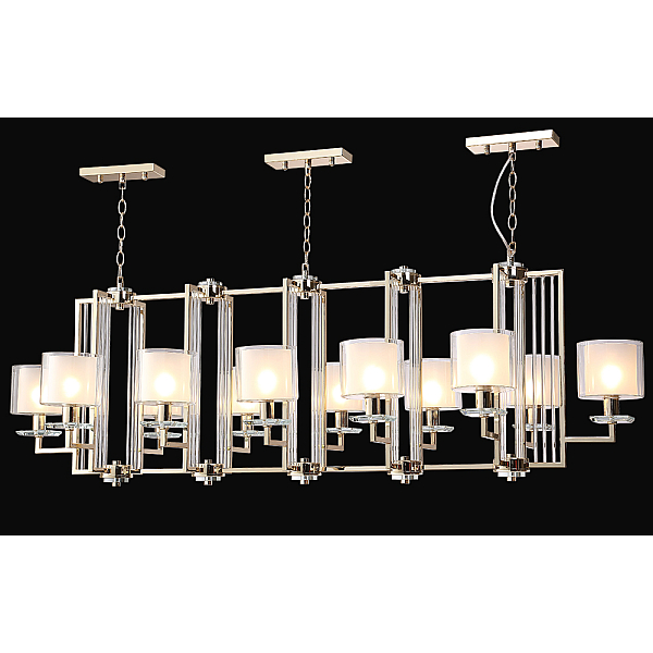 Подвесная люстра Crystal Lux Nicolas SP12 L1600 Gold/White