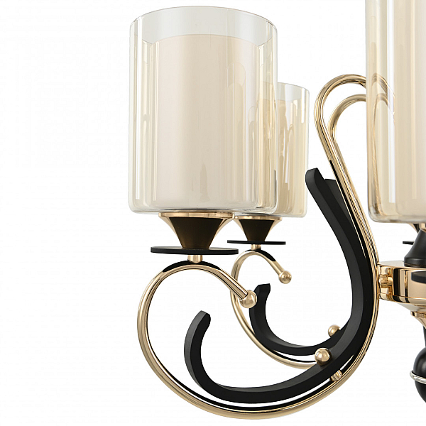 Подвесная люстра Arte Milano Florentia 302237/5 Bk/Gd