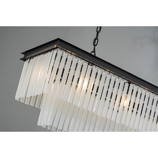Подвесная люстра Delight Collection 1920s Odeon KR0387P-12C/P black/frost