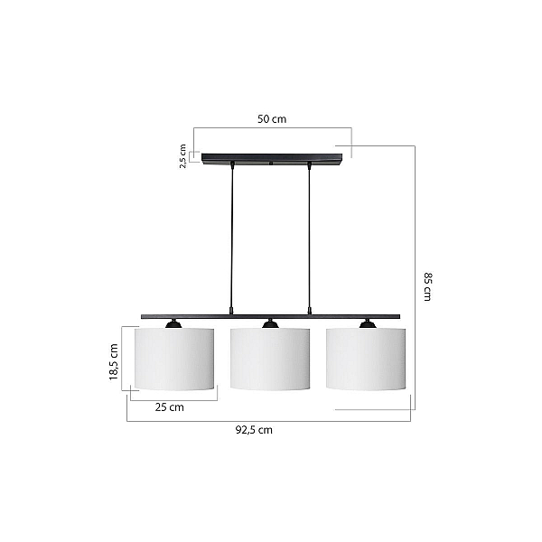 Подвесная люстра Toplight Laurene TL1610H-03WH