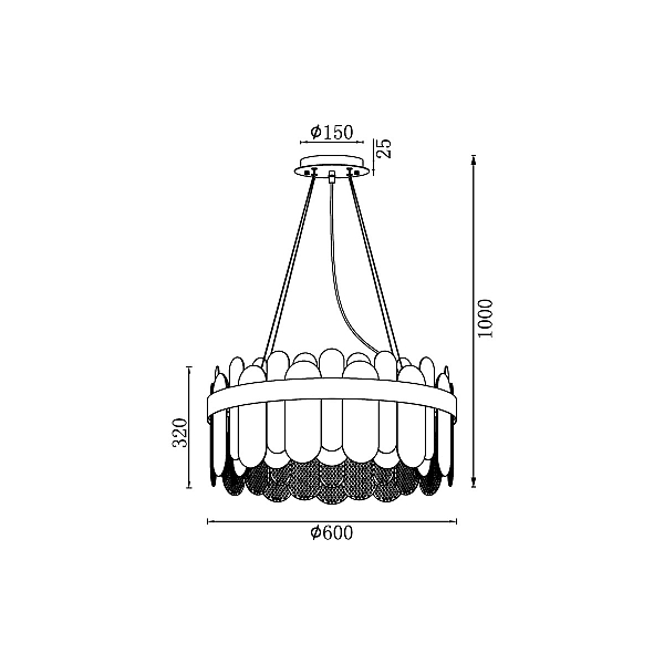 Подвесная люстра Vele Luce Delizia VL3185P12