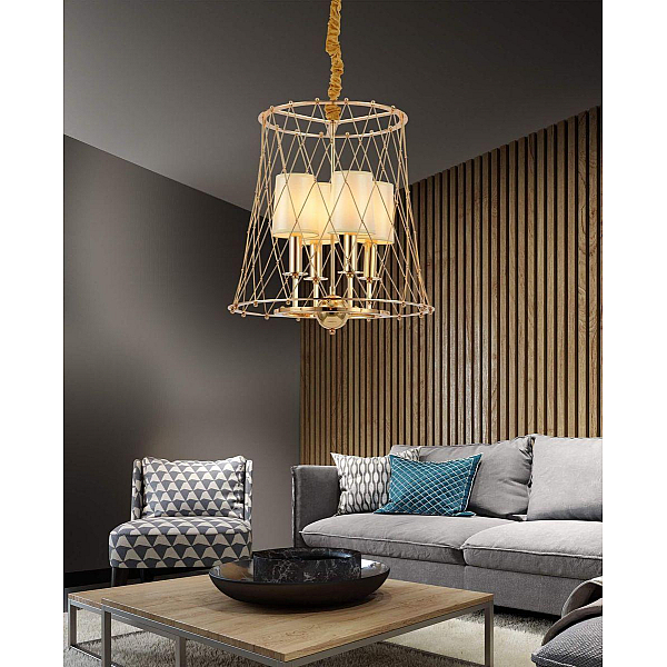 Подвесная люстра Lumina Deco Berton LDP 8013-4 F.GD