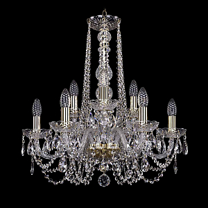 Подвесная люстра Bohemia Ivele Crystal 1402/6+3/195/h-58 G