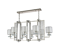 Подвесная люстра Crystal Lux Nicolas NICOLAS SP8 L1000 NICKEL/WHITE