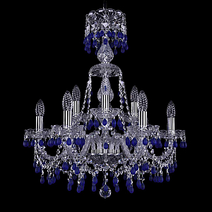 Подвесная люстра Bohemia Ivele Crystal 1410/6+3/195/XL-66 Ni V3001