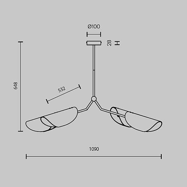 Подвесная люстра Maytoni Organic MOD225PL-04B