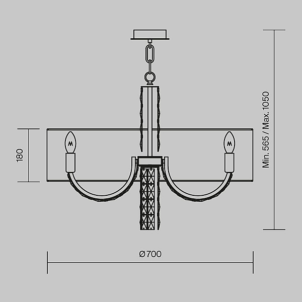 Подвесная люстра Maytoni Talento DIA008PL-06CH