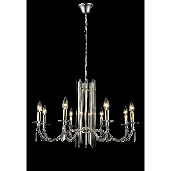 Подвесная люстра Crystal Lux AURELIO SP8 GOLD+CHROME/TRANSPARENT