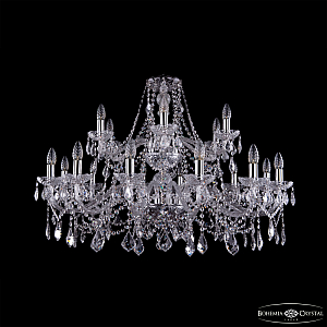 Подвесная люстра Bohemia Ivele Crystal 1413/12+6/360/2d Ni Leafs