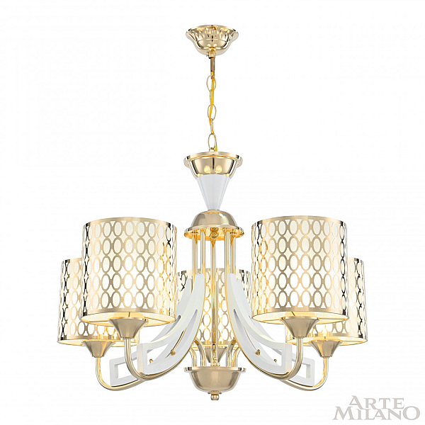 Подвесная люстра Arte Milano Florentia-3387 303387/5 Wh/Gd