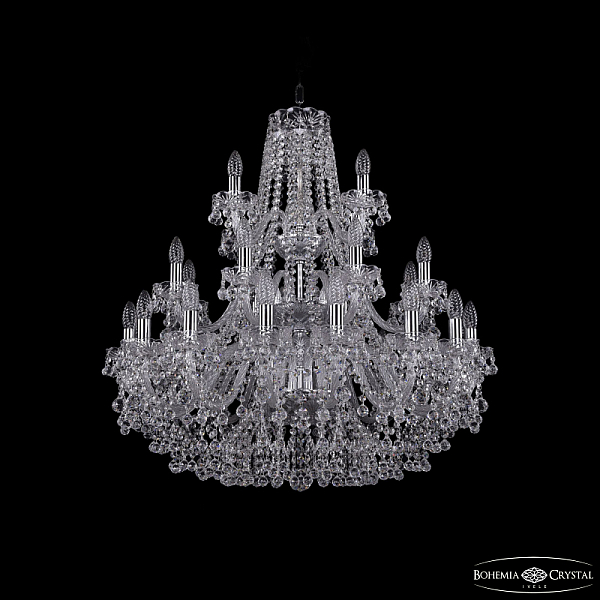 Подвесная люстра Bohemia Ivele Crystal 1409/16+8+4/300/3d Ni