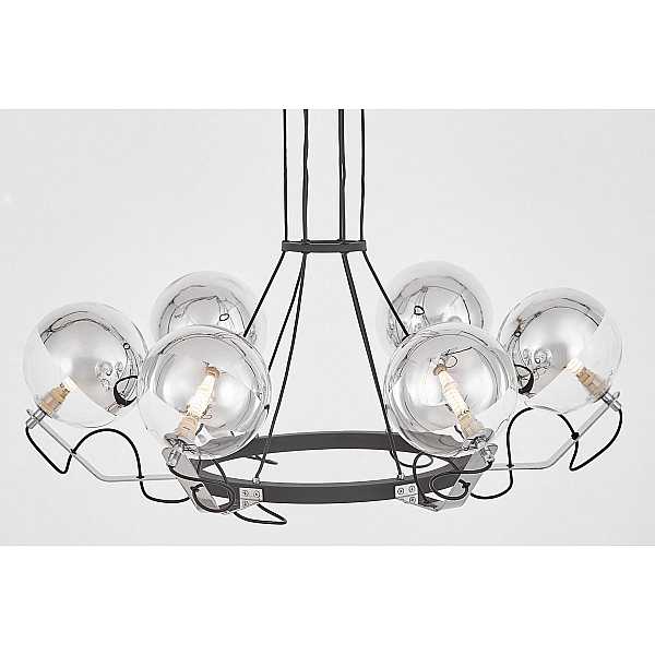 Подвесная люстра Lumina Deco LDP 9110-6 BK+CHR
