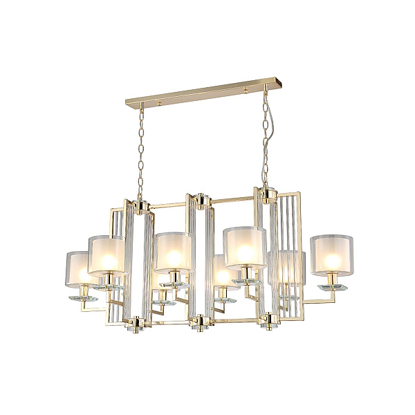 Подвесная люстра Crystal Lux Nicolas SP8 L1000 Gold/White