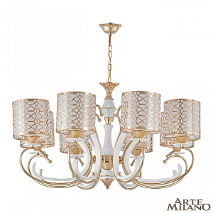 Подвесная люстра Arte Milano Florentia-1237 301237/8 Wh/Gd