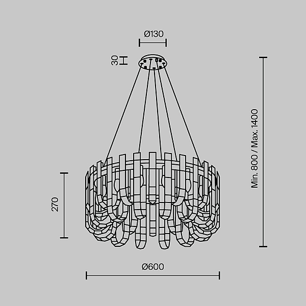 Подвесная люстра Modelux ML.6621.14 BS