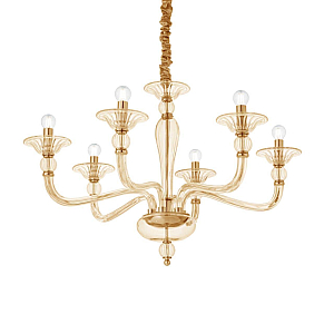 Подвесная люстра Ideal Lux Danieli SP6 Ambra 159942