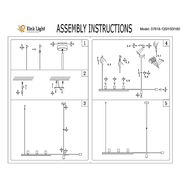 Подвесная люстра Kink Light Рия 07618-120,36