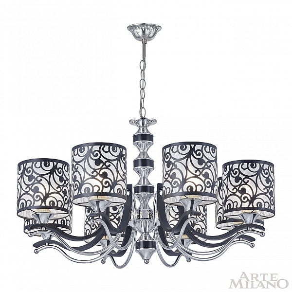 Подвесная люстра Arte Milano Florentia-4957 304957/8 Bk/Ni