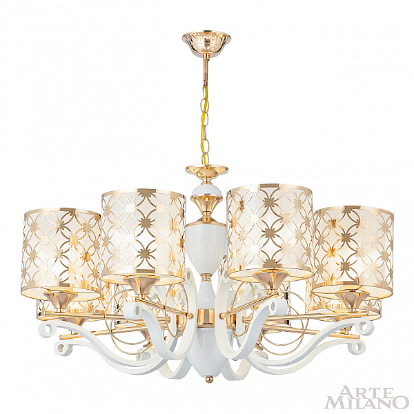 Подвесная люстра Arte Milano Florentia-3097 303097/8 Wh/Gd