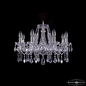 Подвесная люстра Bohemia Ivele Crystal 1413/8/200 Ni Leafs