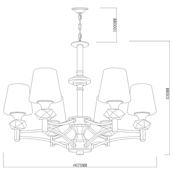 Подвесная люстра Vele Luce Benfatta VL1354L06