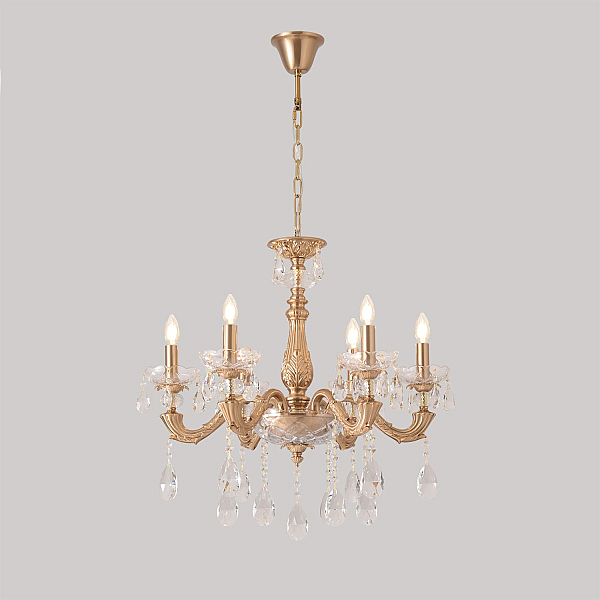 Подвесная люстра Crystal Lux ELIZABETH SP6 BRASS