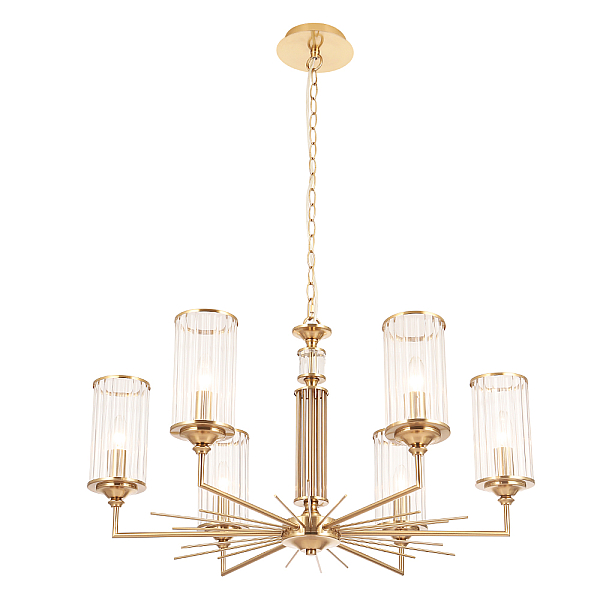Подвесная люстра Crystal Lux Gloria SP6 Brass