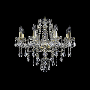 Подвесная люстра Bohemia Ivele Crystal 1415/8/200 G Leafs