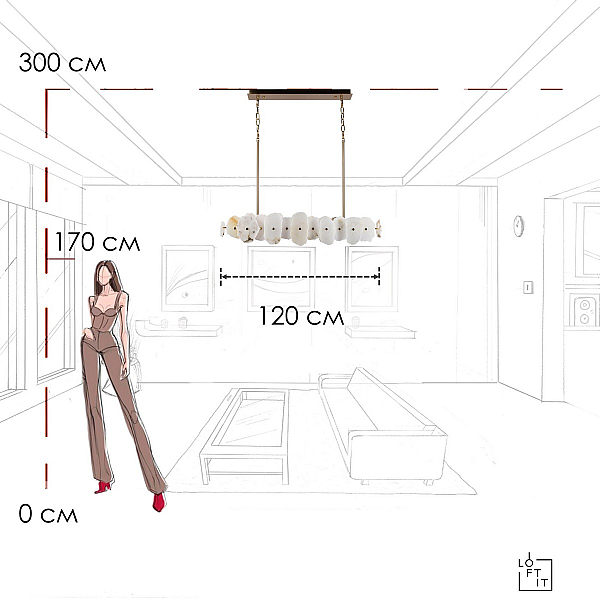 Подвесной светильник LOFT IT Alicante 10248/1200