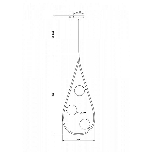 Подвесная люстра Freya Perlina FR4005PL-03B2
